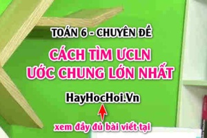 Cách tìm ƯCLN (Ước chung lớn nhất) của 2 số, 3 số Toán 6 (dễ hiểu nhất)